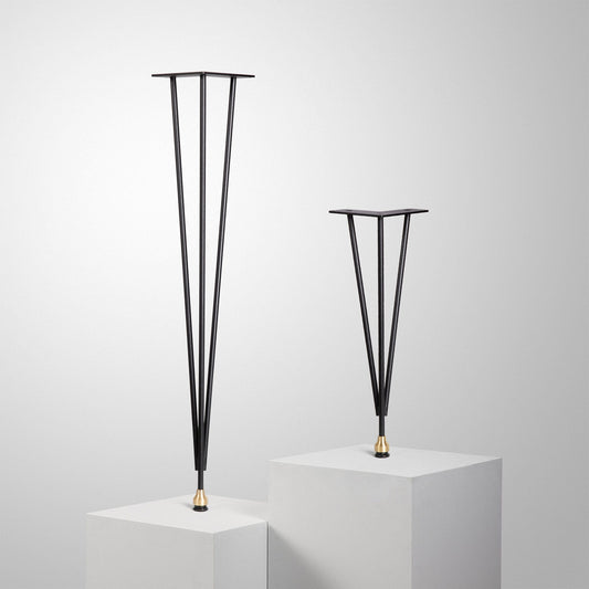 Black and Brass Original Table Leg with Leveler