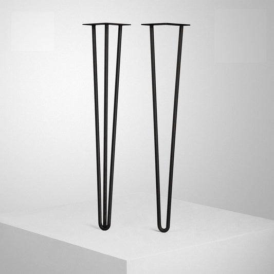 Heavy Duty Black Powder Coat Hairpin Leg - Black