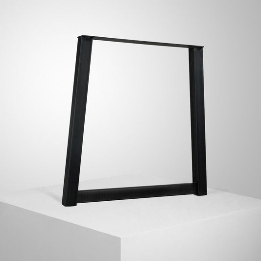 Customizable Trapezoid Wide Tube Leg - Black Powder Coat