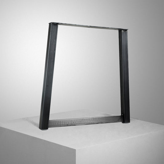 Customizable Trapezoid Wide Tube Leg - Raw Steel
